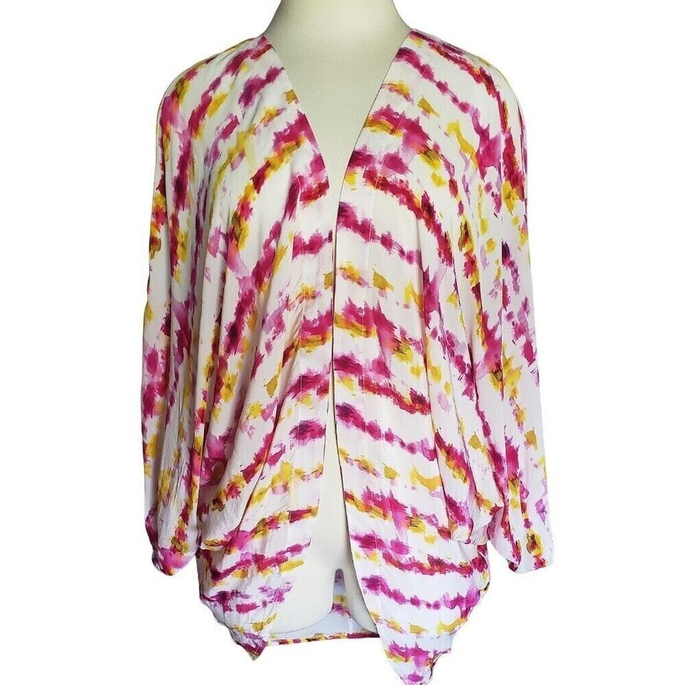 Anthropologie Dip-Dyed Cocoon Kimono Topper Boho Oversized Hippie Y2k Cardigan